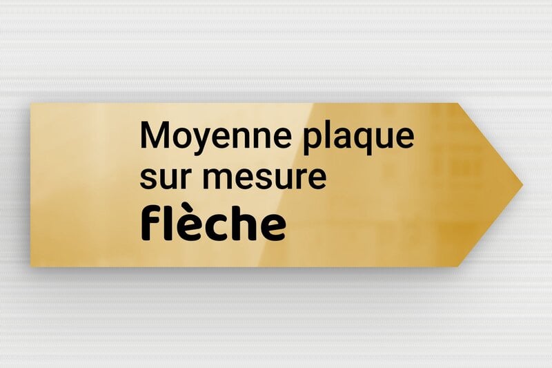 Plaque Gravée en Forme de Flèche - Laiton - 150 x 50 mm - poli - none - sur-mesure-m-laiton-fleche