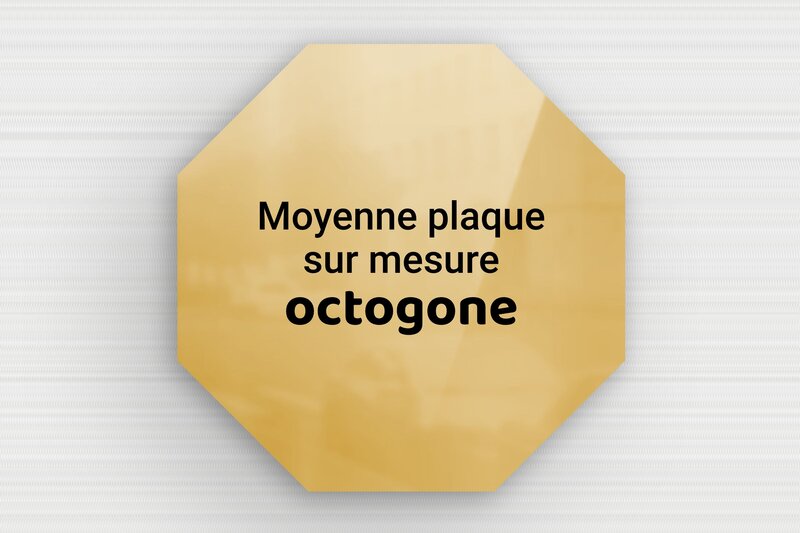 Plaque hexagonale/octogonale sur mesure - Laiton - 150 x 150 mm - poli - none - sur-mesure-m-laiton-octogone