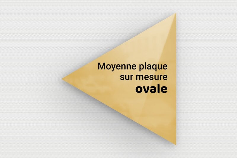 Plaque Triangulaire Personnalisée - Laiton - 150 x 173 mm - poli - none - sur-mesure-m-laiton-triangle