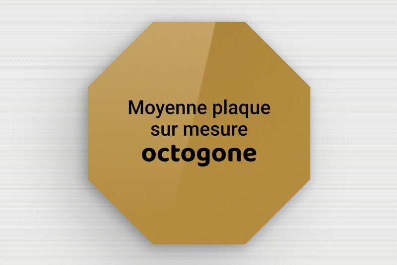Plaque hexagonale/octogonale sur mesure - Plexiglass - 150 x 150 mm - or-fonce-noir - none - sur-mesure-m-plexi-octogone