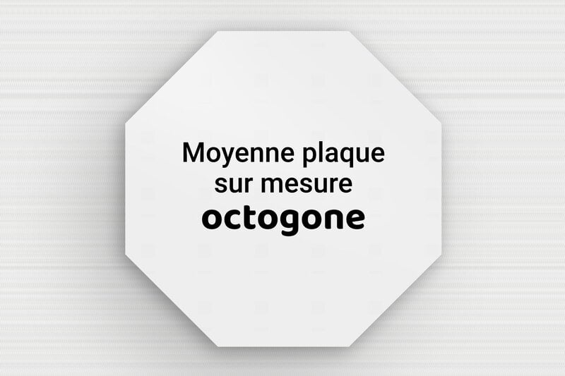 Plaque hexagonale/octogonale sur mesure - PVC - 150 x 150 mm - gris-noir - none - sur-mesure-m-pvc-octogone
