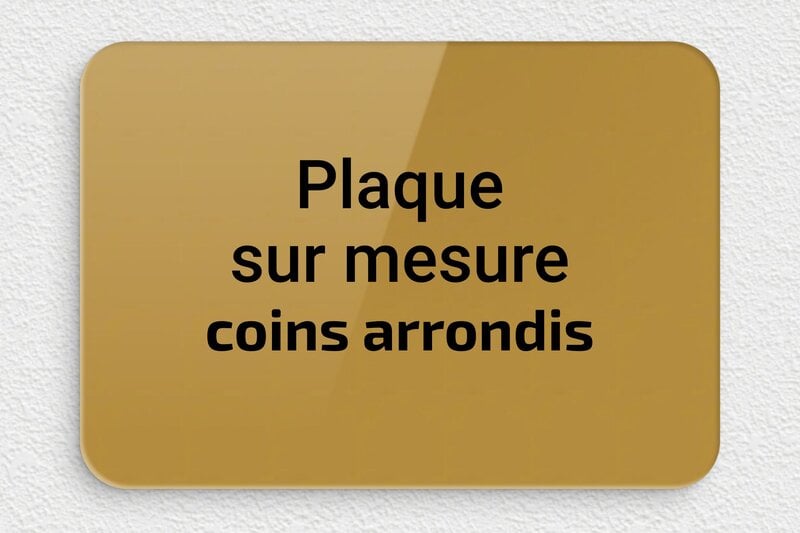 Moyenne plaque gravée - Plexiglass - 200 x 140 mm - or-fonce-noir - none - sur-mesure-plexi-coins-rond