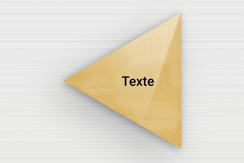 Plaque Triangulaire Personnalisée - Laiton - 50 x 58 mm - poli - none - sur-mesure-s-laiton-triangle