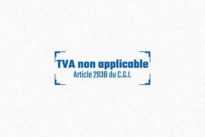 Tampon auto entrepreneur - Formule TVA non applicable Trodat Printy 38 x 14 - 38 x 14 mm - 5 lignes max. - encre blue - boîtier noir - ae-tva03