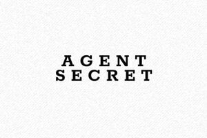 Tampon top secret - Tampon Agent Secret - Plongez dans le monde de lespionnage! - 40 x 15 mm - 6 lignes max. - encre black - agentsecret