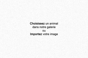 Tampon animaux - Tampon bois 4015 - 40 x 15 mm - 6 lignes max. - encre black - animal16