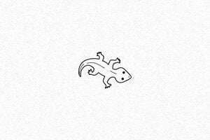 Tampon animaux - Tampon Salamandre - 40 x 15 mm - 40 x 15 mm - 6 lignes max. - encre black - animal17