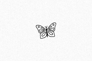 Tampon animaux - Tampon Papillon - Motif animaux - 40 x 15 mm - 40 x 15 mm - 6 lignes max. - encre black - animal20