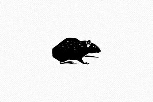 Tampon animaux - Tampon Rat - Tampon animaux - 40 x 15 mm - 6 lignes max. - encre black - animal33