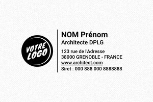 Tampon architecte - Trodat Printy 4913 - 58 x 22 mm - 8 lignes max. - encre black - boîtier noir - architect02