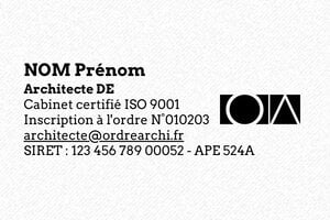 Nos tampons en ligne avec logo - Trodat Printy 4915 - 70 x 25 mm - 10 lignes max. - encre black - boîtier noir - architecte1-4915