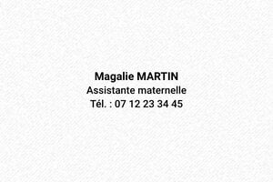 Tampon assistante maternelle - Trodat Printy 4911 - 38 x 14 mm - 5 lignes max. - encre black - boîtier noir - ast-maternelle-01