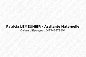 Tampon assistante maternelle - Trodat Printy 4916 - 70 x 10 mm - 4 lignes max. - encre black - boîtier noir - ast-maternelle-07