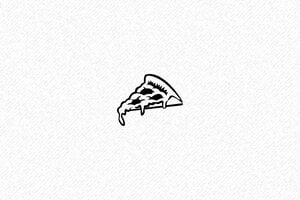 Tampon Décoratif - Personnalisez vos Créations - Tampon Pizza A - Fidélisez Vos Clients en 40x15mm - 40 x 15 mm - 6 lignes max. - encre black - bois-pizza1