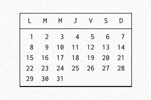 Tampon calendrier - Trodat Printy 4927 - 60 x 40 mm - 16 lignes max. - encre black - boîtier noir - calendrier01