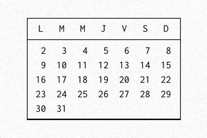 Tampon calendrier - Trodat Printy 4927 - 60 x 40 mm - 16 lignes max. - encre black - boîtier noir - calendrier02