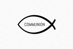 Tampon Classique Communion - 60 x 25 mm - 10 lignes max. - encre black - communion01
