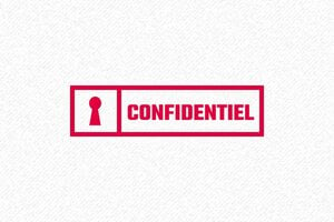 Nos tampons encreurs avec la mention CONFIDENTIEL - Tampon Confidentiel Printy 4.0 : Le Grand Format pour Plus de Visibilité - 47 x 18 mm - 7 lignes max. - encre red - boîtier noir - confidentiel