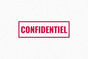 Nos tampons encreurs avec la mention CONFIDENTIEL - Tampon de Confidentialité - Design Élégant et Fonctionnel - 47 x 18 mm - 7 lignes max. - encre red - boîtier noir - confidentiel03