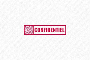 Nos tampons encreurs avec la mention CONFIDENTIEL - Tampon Confidentiel Printy 4.0 : Lélégance du Noir et Rouge - 38 x 14 mm - 5 lignes max. - encre red - boîtier noir - confidentiel08