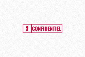 Nos tampons encreurs avec la mention CONFIDENTIEL - Tampon Confidentiel Printy 4.0 : Petit mais Puissant - 38 x 14 mm - 5 lignes max. - encre red - boîtier noir - confidentiel10