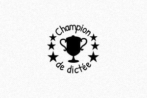 Tampon Champion - Tampon Dictée Premium - 60 x 25 mm - 30 x 30 mm - 12 lignes max. - encre black - dictee03