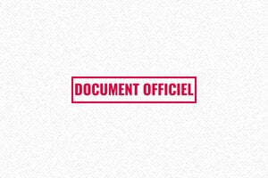 Tampon document officiel - Tampon Officiel Compact - Gestion Documentaire Efficace - 38 x 14 mm - 5 lignes max. - encre red - boîtier noir - doc-officiel01