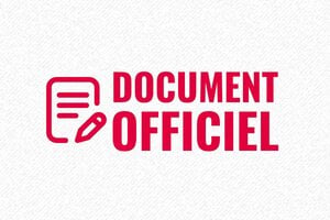 Tampon document officiel - Tampon Officiel Premium - Pour une Gestion Documentaire Optimale - 58 x 22 mm - 8 lignes max. - encre red - boîtier noir - doc-officiel04