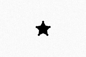 Tampon étoile - Tampon Étoile de Sheriff - Marquez Votre Autorité en 40x15mm - 40 x 15 mm - 6 lignes max. - encre black - etoile07