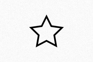 Tampon étoile - Tampon Contour Étoile - Éclat Céleste en 30x30mm - 30 x 30 mm - 12 lignes max. - encre black - etoile13
