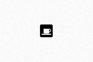 Mini tampon carte de fidélité - Trodat Printy 4921 - 12 x 12 mm - 4 lignes max. - encre black - boîtier noir - fidelity-coffee4