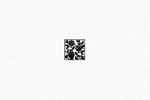Mini tampon carte de fidélité - Trodat Printy 4921 - 12 x 12 mm - 4 lignes max. - encre black - boîtier noir - fidelity-flower4