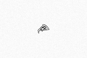 Tampon Pizza - Trodat Printy 4921 - 12 x 12 mm - 4 lignes max. - encre black - boîtier noir - fidelity-pizza1