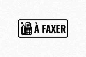 Tampon À Faxer - Ne Manquez Aucun Envoi - 47 x 18 mm - 7 lignes max. - encre black - boîtier noir - formule-a-faxer