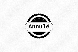 Nos tampons avec la formule ANNULÉ - Tampon bois o3030 - 30 x 30 mm - 12 lignes max. - encre black - formule-annule10