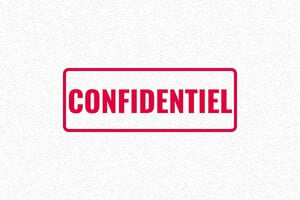 Nos tampons encreurs avec la mention CONFIDENTIEL - Tampon Confidentiel Printy 4.0 : Choisissez Votre Couleur - 47 x 18 mm - 7 lignes max. - encre red - boîtier noir - formule-confidentiel