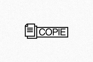 Nos tampons avec la formule COPIE - Tampon Copie Automatique - Design Moderne - 40 x 15 mm - 6 lignes max. - encre black - boîtier noir - formule-copie06
