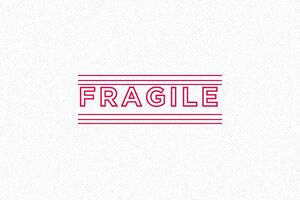 Nos tampons avec la formule FRAGILE - Tampon Fragile Compact - Sécurisez Vos Envois Délicats - 38 x 14 mm - 5 lignes max. - encre red - boîtier noir - formule-fragile02