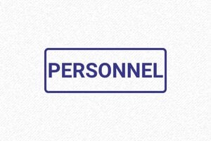 Nos tampons avec formules personnalisables - Tampon Personnel - Confidentialité Assurée - 47 x 18 mm - 7 lignes max. - encre purple - boîtier noir - formule-personnel2