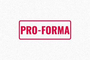 Tampon Pro Forma : La référence pour les documents officiels - 47 x 18 mm - 7 lignes max. - encre red - boîtier noir - formule-pro-forma