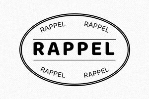 Nos tampons avec la formule RAPPEL - Tampon RAPPEL 60x25mm - Outil Essentiel de Gestion Administrative - 60 x 40 mm - 16 lignes max. - encre black - formule-rappel04