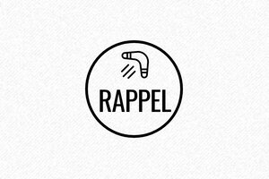 Nos tampons avec la formule RAPPEL - Tampon bois o3030 - 30 x 30 mm - 12 lignes max. - encre black - formule-rappel06