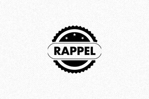 Nos tampons avec la formule RAPPEL - Tampon bois o3030 - 30 x 30 mm - 12 lignes max. - encre black - formule-rappel07