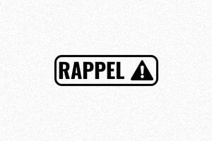 Nos tampons avec la formule RAPPEL - Tampon bois 4015 - 40 x 15 mm - 6 lignes max. - encre black - formule-rappel08