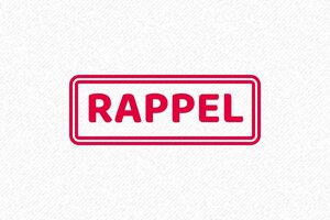 Nos tampons avec la formule RAPPEL - Trodat Printy 4912 - 47 x 18 mm - 7 lignes max. - encre red - boîtier noir - formule-rappel12