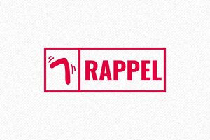 Nos tampons avec la formule RAPPEL - Trodat Printy 4912 - 47 x 18 mm - 7 lignes max. - encre red - boîtier rouge - formule-rappel14