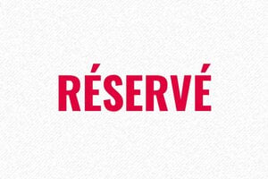 Nos tampons avec la formule RESERVÉ - Tampon Réservé Rectangulaire - Marquage Rapide et Efficace - 47 x 18 mm - 7 lignes max. - encre red - boîtier rouge - formule-reserve03