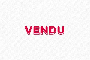 Nos tampons avec la formule VENDU - Tampon Vendu - Marquage Rapide - 38 x 14 mm - 5 lignes max. - encre red - boîtier noir - formule-vendu01