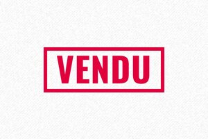 Nos tampons avec la formule VENDU - Tampon Vendu - Marquage Élégant - 47x18 - 47 x 18 mm - 7 lignes max. - encre red - boîtier noir - formule-vendu03