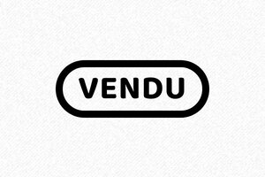Nos tampons avec la formule VENDU - Tampon Vendu 47x18 - Visibilité Maximale - 47 x 18 mm - 7 lignes max. - encre black - boîtier noir - formule-vendu04